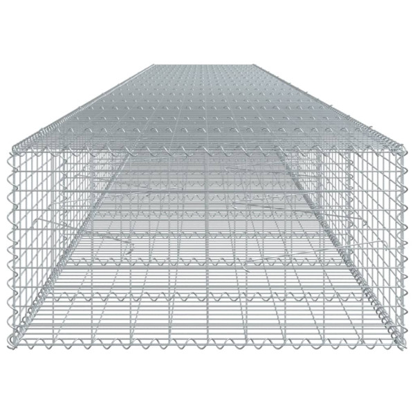 Cesta de gaviones con cubierta hierro galvanizado 800x100x50 cm M 4
