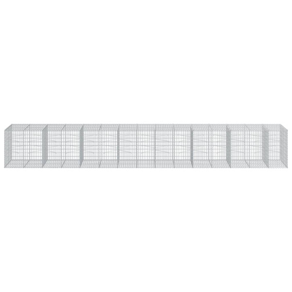 Cesto gabião com cobertura 750x100x100 cm ferro galvanizado M 3