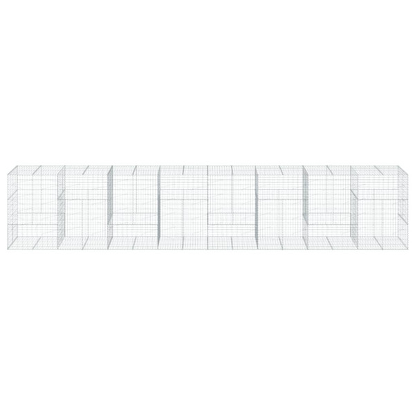 Cesto gabião com cobertura 800x100x150 cm ferro galvanizado M 3