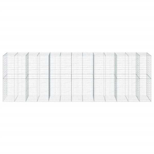 Cesta de gaviones con cubierta hierro galvanizado 650x100x200cm M 3