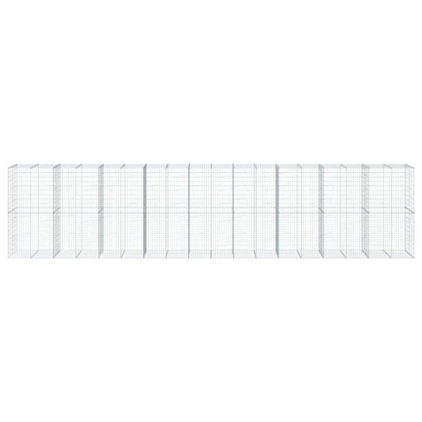 Cesto gabião com cobertura 900x100x200 cm ferro galvanizado M 3