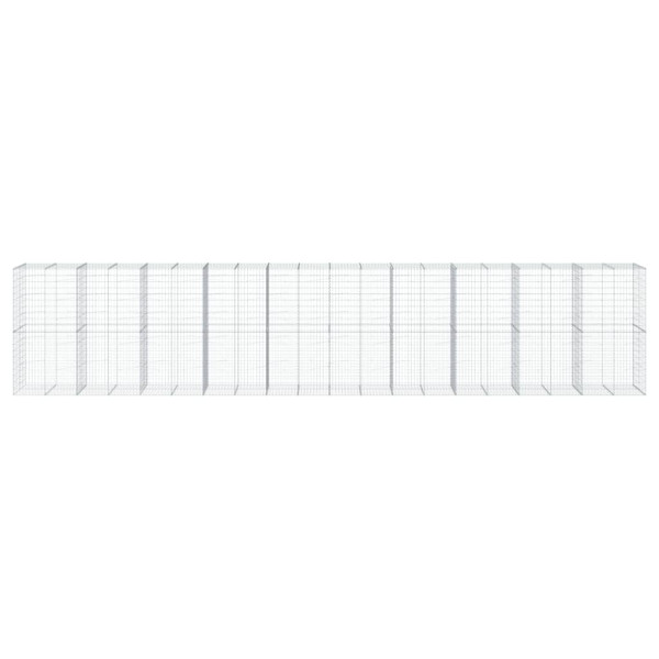 Cesto gabião com cobertura 1000x100x200 cm ferro galvanizado M 3