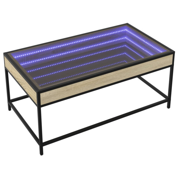 Mesa de centro luzes LED Infinity 90x50x41 cm carvalho sonoma M 3