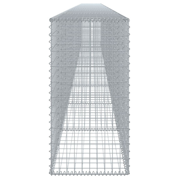 VidaXL Cesto gabião com cobertura 900x50x100 cm ferro galvanizado M 4