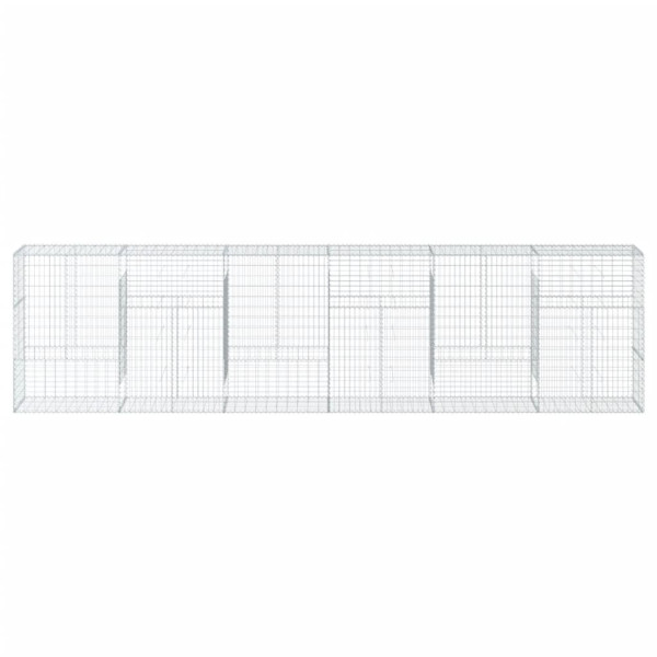 Cesto gabião com cobertura 600x50x150 cm ferro galvanizado M 3