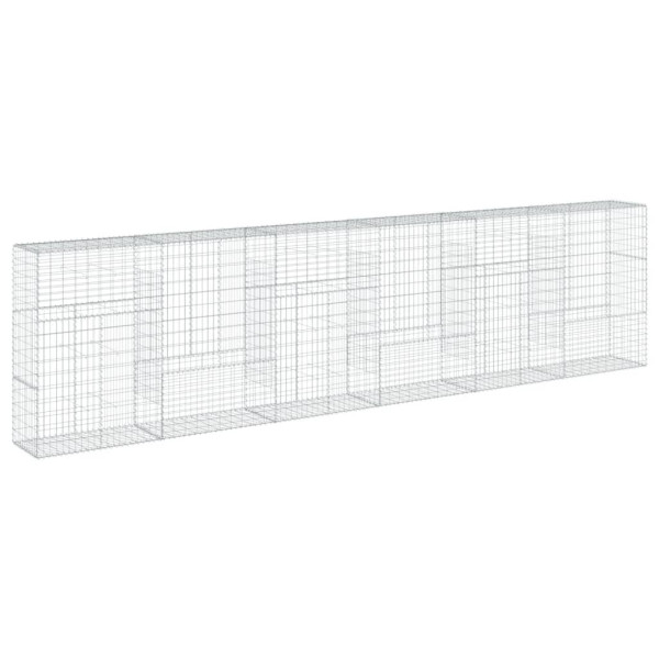 Cesta de gaviones con cubierta hierro galvanizado 600x50x150 cm M 5
