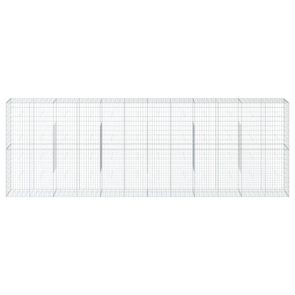 Cesta de gaviones con cubierta hierro galvanizado 600x50x200 cm M 3