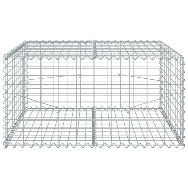 Cesta de gaviones con cubierta hierro galvanizado 100x100x50 cm M 3