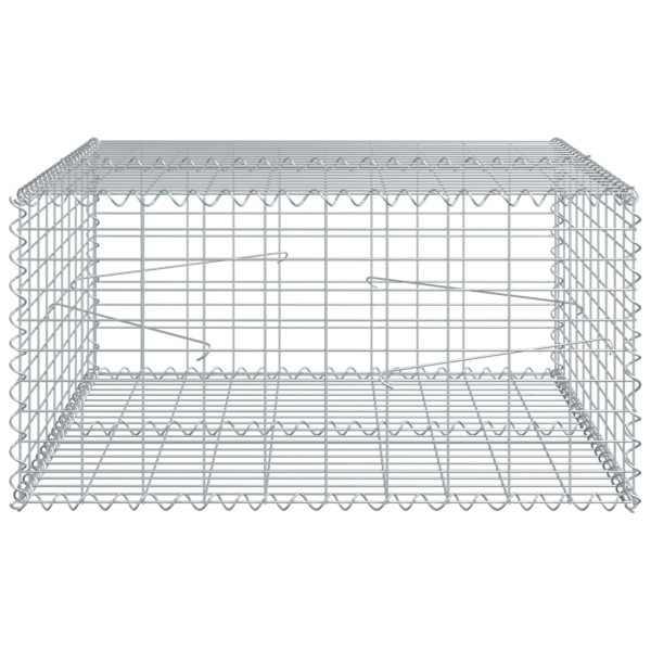 Cesta de gaviones con cubierta hierro galvanizado 100x100x50 cm M 4