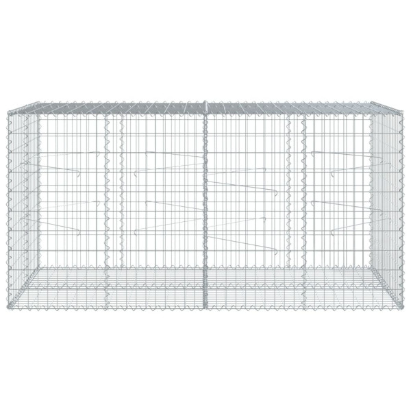 Cesto gabião com cobertura 200x100x100 cm ferro galvanizado M 3