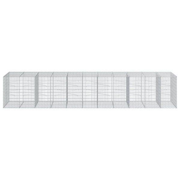 Cesta de gaviones con cubierta hierro galvanizado 550x100x100cm M 3