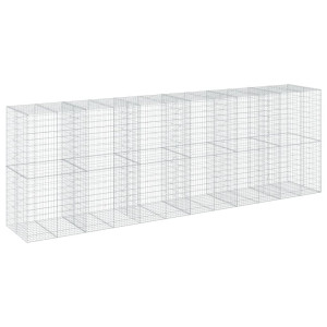 Cesto gabião com cobertura 600x100x200 cm ferro galvanizado H