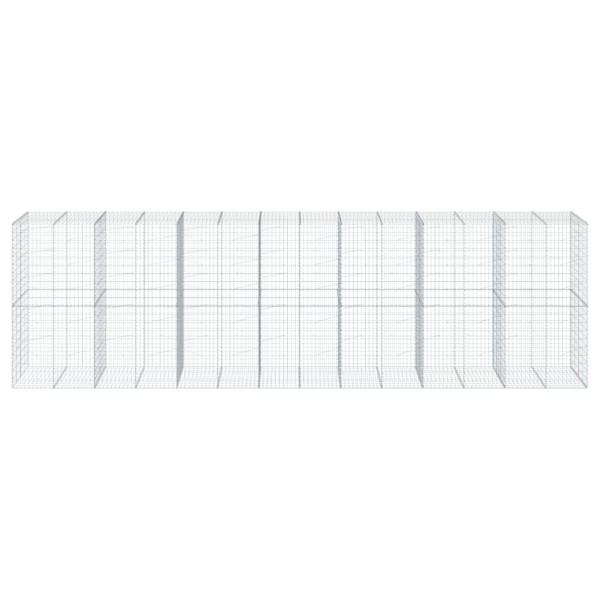 Cesta de gaviones con cubierta hierro galvanizado 700x100x200cm M 3