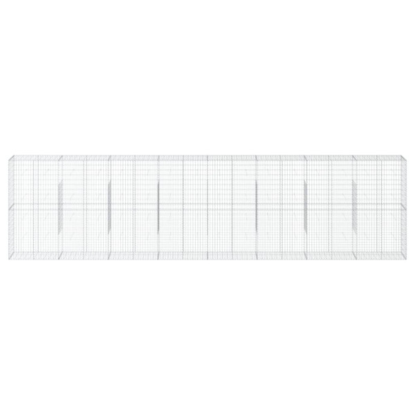 Cesta de gaviones con cubierta hierro galvanizado 800x50x200 cm M 3