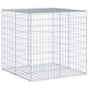 Cesta gaviones con cubierta hierro galvanizado 100x100x100 cm H