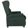 Sillón reclinable de tela verde oscuro 3