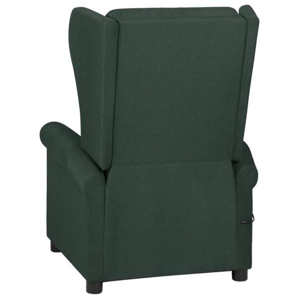 Sillón reclinable de tela verde oscuro M 4