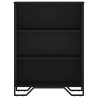 Estantería de madera de ingeniería negra 80x31x106 cm 4