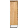 Aparador alto de madera maciza mango rugosa 40x34x110 cm 4