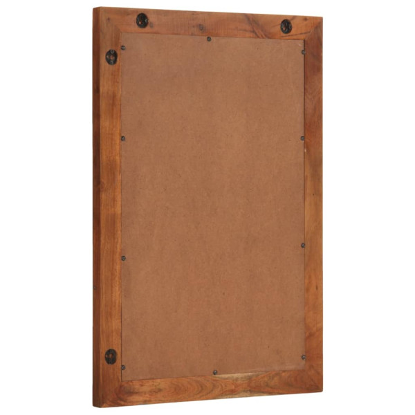 Espejo de baño madera maciza de acacia y vidrio 50x70 cm M 3