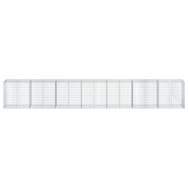 Cesta de gaviones con cubierta hierro galvanizado 700x50x100 cm M 3