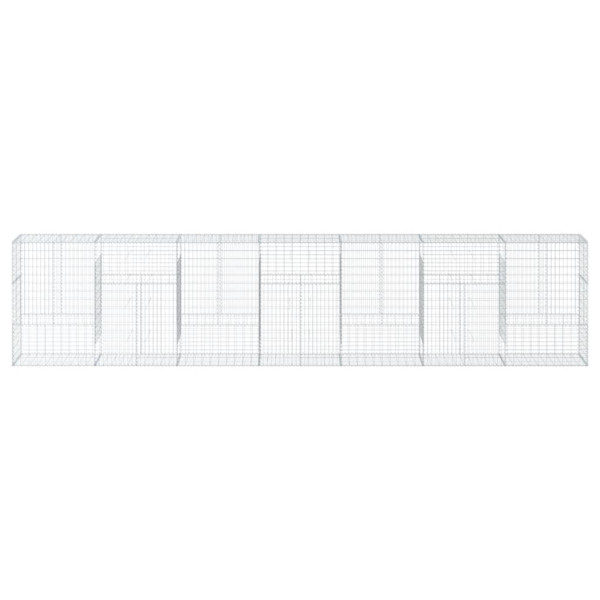 Cesta de gaviones con cubierta hierro galvanizado 700x50x150 cm M 3