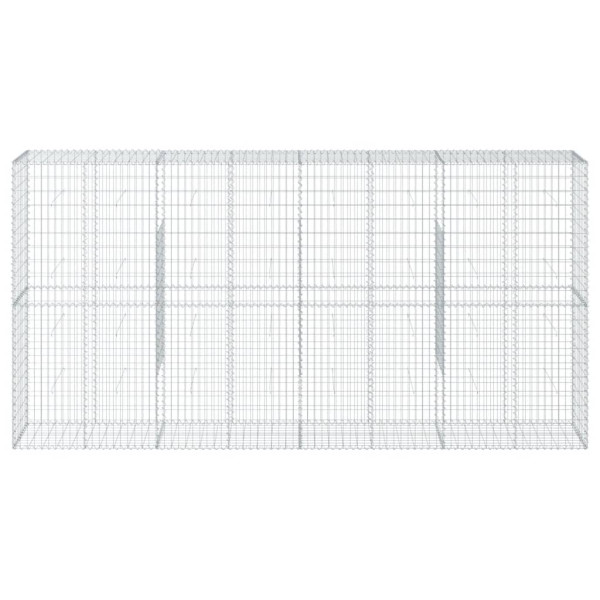 Cesta de gaviones con cubierta hierro galvanizado 400x50x200 cm M 3