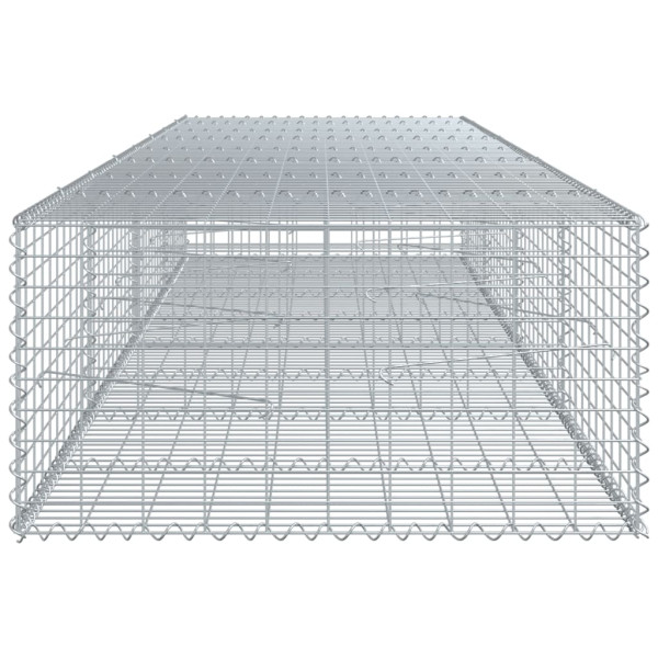 Cesta de gaviones con cubierta hierro galvanizado 400x100x50 cm M 4