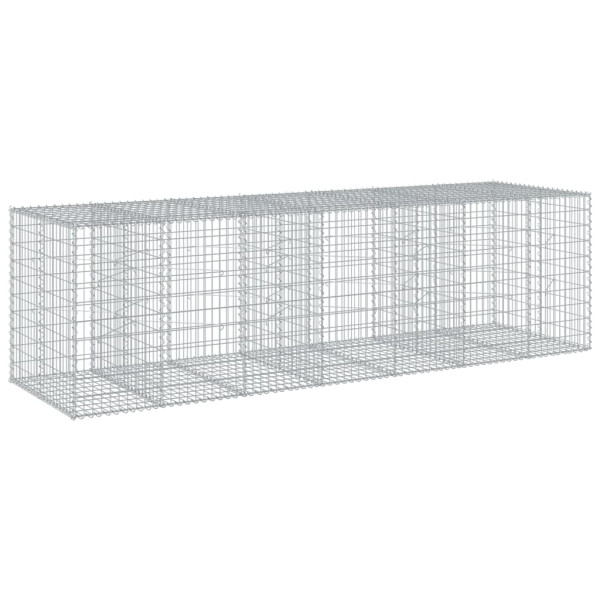 Cesto gabião com cobertura 350x100x100 cm ferro galvanizado M 5