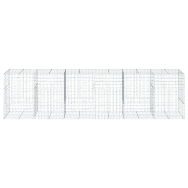 Cesto gabião com cobertura 600x100x150 cm ferro galvanizado M 3