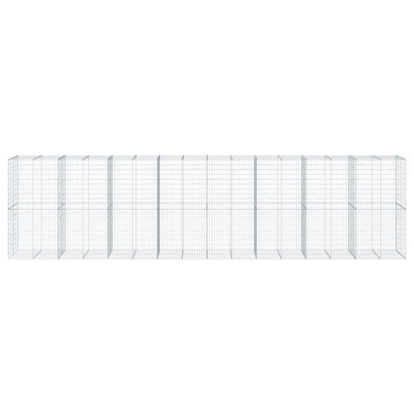 Cesto gabião com cobertura 800x100x200 cm ferro galvanizado M 3