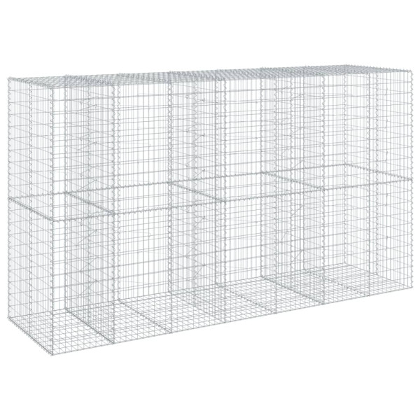 Cesto gabião com cobertura 350x100x200 cm ferro galvanizado M 5