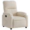 Sillón reclinable tela de microfibra beige 2