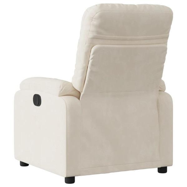 Sillón reclinable tela de microfibra beige M 3