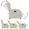 Sillón reclinable tela de microfibra beige 4