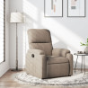 Sillón reclinable tela de microfibra gris taupe 1
