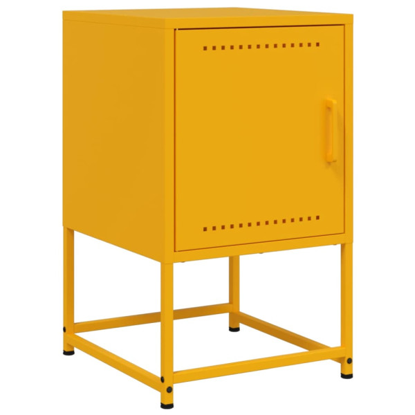 Mesa de cabeceira 36x39x60.5 cm aço amarelo mostarda M 2