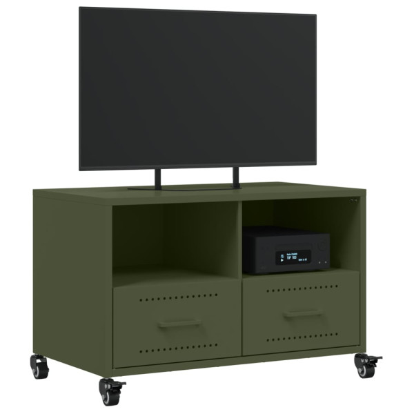 Mueble para TV acero laminado en frío verde oliva 68x39x43.5 cm M 4