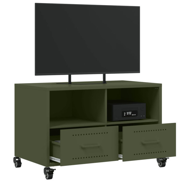 Móvel de TV 68x39x43.5 cm aço verde azeitona M 5