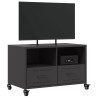 Mueble para TV acero laminado en frío negro 68x39x43.5 cm 4