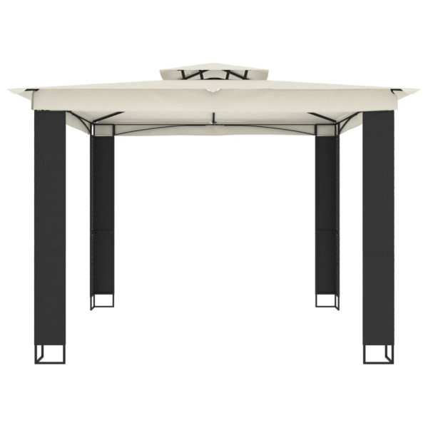 VidaXL Gazebo com telhado duplo 2.94x2.94 m aço creme M 3