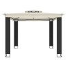 VidaXL Gazebo com telhado duplo 2.94x2.94 m aço creme 3