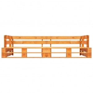 Sofá de jardim pallets de 2 lugares madeira marrom mel H
