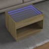 Mesa de centro con Infinity LED roble Sonoma 70x50x50 cm 1