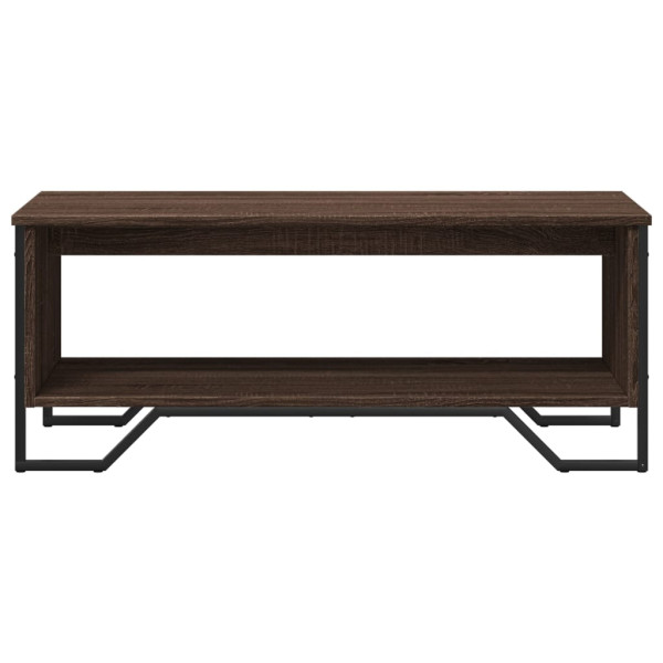Mesa de centro madera de ingeniería roble marrón 100x51x40 cm M 5