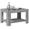 Mesa de centro y LED madera ingeniería gris Sonoma 73x53x45 cm 5