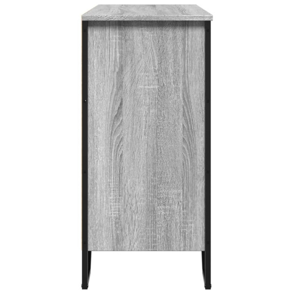 Aparador madera de ingeniería gris Sonoma 91x35.5x74.5 cm M 5