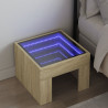 Mesa de cabeceira c/ LED Infinity 40x40x30 cm carvalho sonoma 1