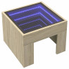 Mesita de noche con Infinity LED roble Sonoma 40x40x30 cm 3