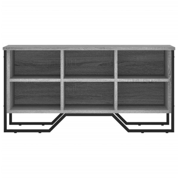 Zapatero de madera de ingeniería gris Sonoma 90x38x45.5 cm M 4